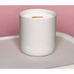 Soothing Tropical Sunrise MINIMALIST Geurkaars | Grote luxe geurkaars | Natuurlijk & duurzaam | Houten lont met knisper | Frangipani, Magnolia, Perzik, Sandelhout, Agarhout, Limoen, Yuzu, Tuberoos, Witte muskus