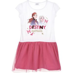 Disney Frozen jurk  - Destiny awaits - wit/roze - maat 122/128 (8 jaar)