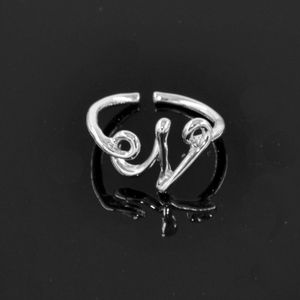 Gading® Dames Ring met letter ""N""- vrouwen zilverkleurig letter Ringen- Vriendschapsring - Relatie Ringen