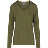 Essenza - Luyza - Top - Mosgroen - Lange Mouw