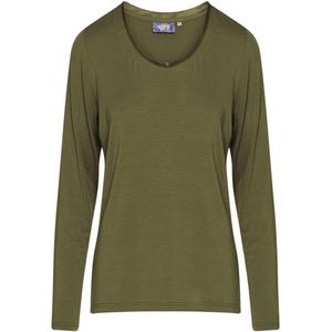 Essenza - Luyza - Top - Mosgroen - Lange Mouw