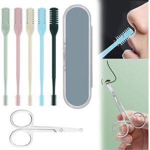 Neushaarsnijder 6 stuks - Nieuwe 2-in-1 neusgat haarverwijderaar tool met verbeterde dubbelzijdige mes
