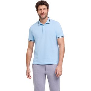 FALKE - Essential Polo Detail - Poloshirt - Wit - Pima Katoen, 190 g/m²