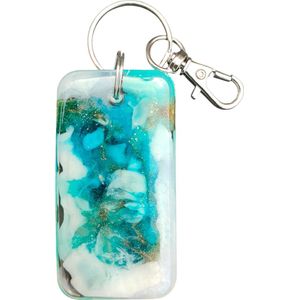 Resin Art JR: Unieke handgemaakte Epoxy Sleutelhanger / Sleuteltag (eventueel te personaliseren)