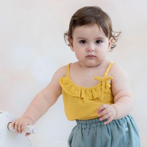 Babybodysuit OrganicEra biologische hennep babyrompertje met ruches