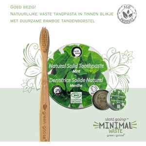 green-goose® Earth Sense Vaste Tandpasta Mint + Bamboe Tandenborstel