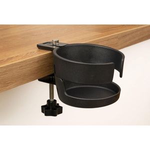 Tridirectionele Bekerhouder Bureau - Universele Drinkhouder - Zwart - Kunststof
