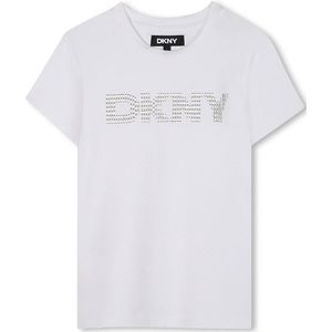Dkny D62406 T-shirt Met Korte Mouwen Wit 16 Years Jongens,Meisjes