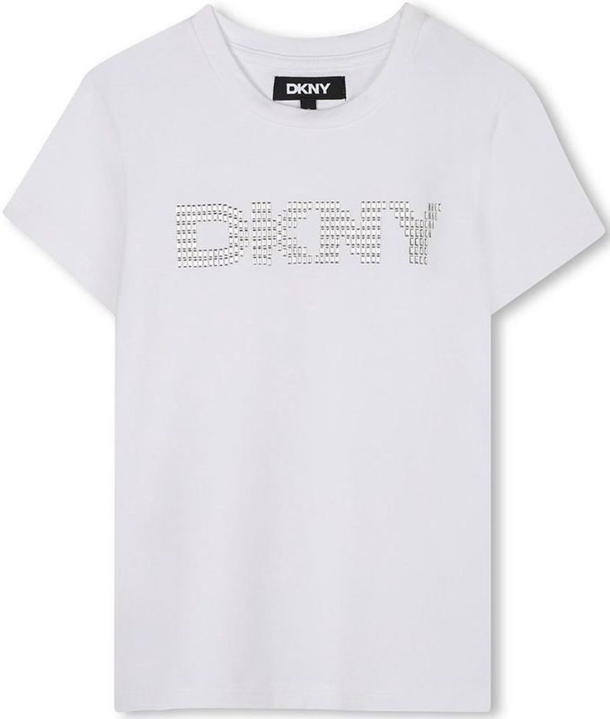 Dkny D62406 T-shirt Met Korte Mouwen Wit 16 Years Jongens,Meisjes
