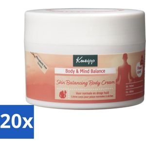 20 x Kneipp - Body crème - Body & Mind Balance - Iris & Vetiver - 200 ml - Body Crème - Balans - Ontspanning - Huidverzorging - Iris Extract