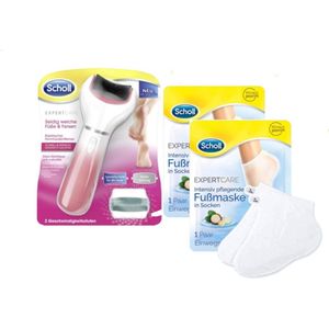 Scholl Velvet Smooth Elektronische pedi Diamond Voetvijl + 2 x Paar HYDRATERENDE PEDIMASK MACADAMIA-Eeltsokken-Huidverzorging-Eelt verwijderaar-Scholl-Voetvijl-Eelt Sokken-Scholl Velvet Smooth.