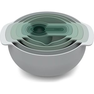 Joseph Joseph Editions Sage Nest 9 Plus Mengkommen - Polypropyleen - Set van 9 Stuks - Grijs / Groen