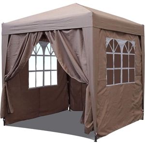 Pop-up Paviljoen 2,5 x 2,5 m met Zijwanden