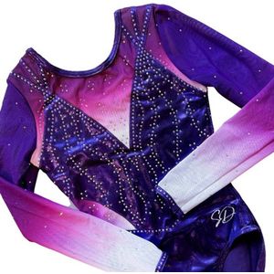 Turnpakje Vive Paars Lange Mouw - ALA | XS - S - Gympakje voor Turnen en Gymnastiek