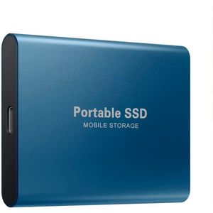 Portable SSD – Externe SSD – 1TB opslag – blauwe SSD – inclusief USB C kabel – USB 3.1 – draagbare SSD – SSD harde schijf – externe harde schijf 1TB – SSD voor laptop – blauw – geschikt voor Windows, Mac en Android