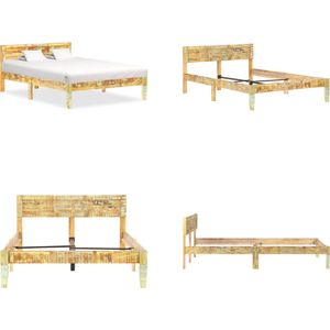 vidaXL Bedframe massief gerecycled hout 120x200 cm - Bedframe - Bedframe - Bed Frame - Bed Frames