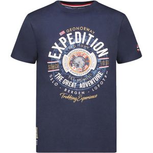 Heren Katoenen T-shirt met V-hals en Korte Mouwen - Perfect voor Lente en Zomer