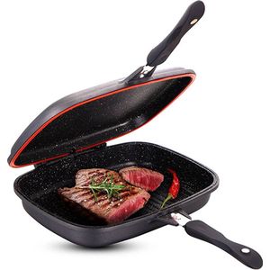 Cheffinger Dubbele Grillpan - Type CF-DG32 - 32cm – Zwart