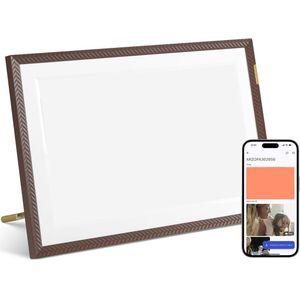 DailySupplies® Digitale Fotolijst met Wifi - Fotolijsten - Frameo App - HD Kwaliteit - Bruin