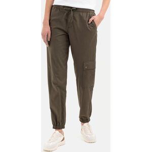camel active Loose Fit Cargo met trekkoord - Maat womenswear-26/32 - Olijf
