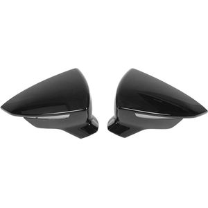 Paar Zijdeurspiegelafdekking丨Zijspiegel Cover Wing: Achteruitkijkspiegel Beschermhoezen voor SEAT Leon Mk3 5F ST FR Cupra 2013-2019Carbon Fiber Style (Glanzend Zwart)