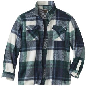 ATLAS FOR MEN - Overshirt van sherpa - Heren - Verkrijgbaar in grote maten - 3XL