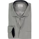 ETERNA - Comfort Fit - Overhemd - Groen Gestreept - Strijkvrij - Boordmaat 41