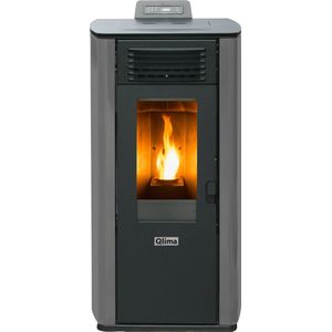 Qlima Fiorina 74 S-Line Grey - Pelletkachel - 7,8 kW - 200 mÂ³ - Gratis Ingebruikstelling