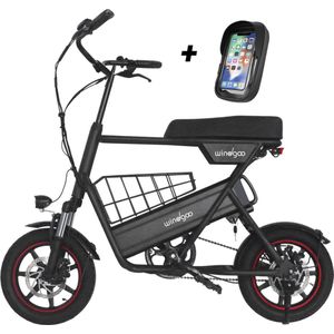 Windgoo F1 Plus - Elektrische fiets - Mini E bike - 14 Inch - 250W - 7.5Ah - Max. 23km/h - APP IOS Android - Zwart