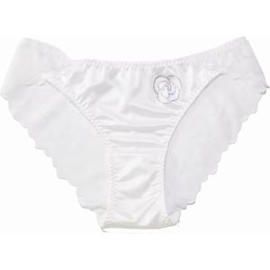 Satijnen Slip Dames - Sexy - Wit - Ondergoed - String - Lingerie - Maat L/XL