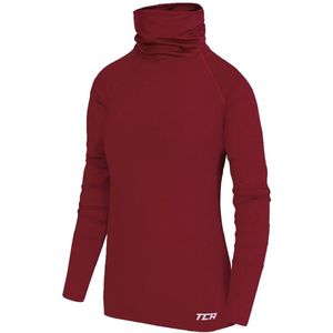 TCA Warm-Up Funnel Neck Thermische hardlooptop voor meisjes - Wit, 6-8 jaar