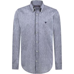 Felix Hardy - Linnen Katoen Blend Shirt - Overhemd - Navy