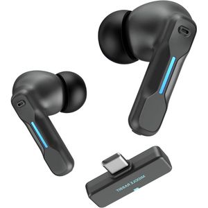 SW5 Draadloze Oordopjes - Voor Mobiel - PC - Laptop En Desktop - IPX4 In-Ear Headset Met 2.4G Dongle - 20ms Lage Latentie - Bluetooth 5.4 Hoofdtelefoon Met Microfoon - Ideaal Voor Werk - Kantoor En Online Vergaderen