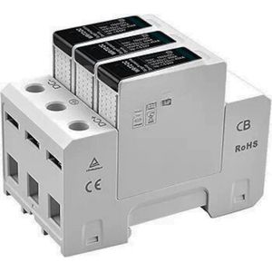 DC-Overspanningsbeveiliging Voor PV | WR-T2-DC | 3P 1500VDC 20KA | T2-Type | Brandbestendig | 35 mm DIN-Railmontage | TUV CB-Gecertificeerd