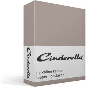 Cinderella Weekend - Topper Hoeslaken (tot 15 cm) - Katoen - 200x210 cm - Taupe