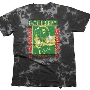 Bob Marley - Exodus Tie-Dye Heren T-shirt - M - Zwart/Grijs