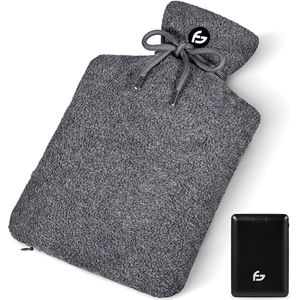 Elektrische Kruik – 3 standen – Kruik – 10.000 mAh Powerbank – Wasbare Hoes – Oplaadbare Kruik – Original Grey – Saaf Comfort