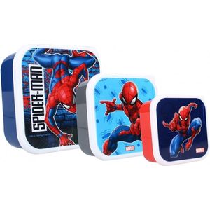 Spider-Man Marvel Snackbox Set (3in1) Let's Eat! - Navy