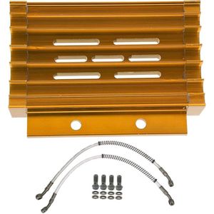 Motoroliekoeler Radiator Olie Koelsysteem Fit voor 138CC 140CC 150CC PIT PRO Bike Trail Bike Crossmotor Aluminiumlegering(Goud)