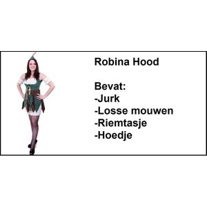 Robina Hood jurkje mt. L - Thema feest party Robin Hood verkleedkleding