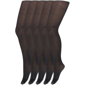 Zijdeglans meisjes panty | 35 Denier | Merk: Yellow Moon | Maat: 116 t/m 176 | Kleur: Blauw | 5 Paar