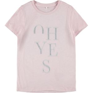 Name it Kinderkleding Meisjes Roze Tshirt Boanna - 134/140