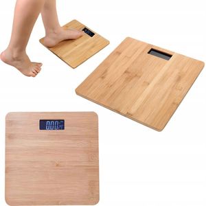 Elektronica Bamboeweegschaal tot 180 kg - Nauwkeurig & Stijlvol