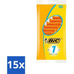 Bic - Scheermesjes - Sensitive - Enkel Mesje - Wegwerpmesjes - 10 Scheermesjes - Bulkverpakking - 15 stuks