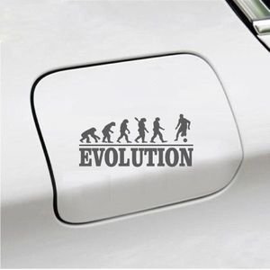 Bumpersticker - Evolution Voetbal - 20x9.3 - Antraciet