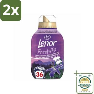 Lenor - Wasverzachter - Fresh Air Maneschijn - Ultra Geconcentreerd - 36 Wasbeurten - Voordeelverpakking - 2 stuks - Fresh Air - Maneschijn