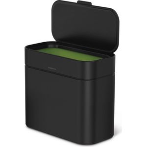 Simplehuman - Compost Emmer 4 liter - Roestvast Staal - Zwart