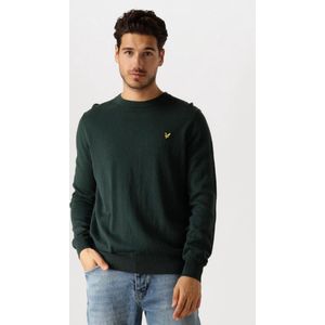 Lyle & Scott Cotton Merino Crew Neck Jumper Truien & Vesten Heren - Sweater - Hoodie - Vest- Groen - Maat XS