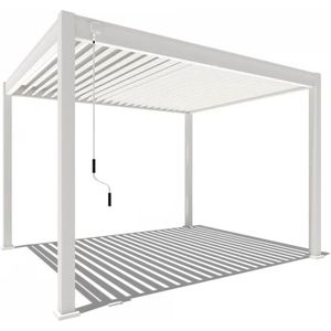 Orion Comfort terrasoverkapping - 300x360cm - Wit - Aluminium / Metaal / Vrijstaande / Luxe overkapping - Tuinprieel / Carport / Veranda / Pergola