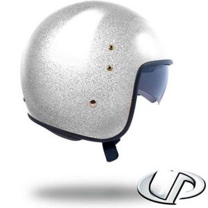 jet up helm voor mannen / vrouwen tot maat xl smart glitter wit / 61-62cm nieuw